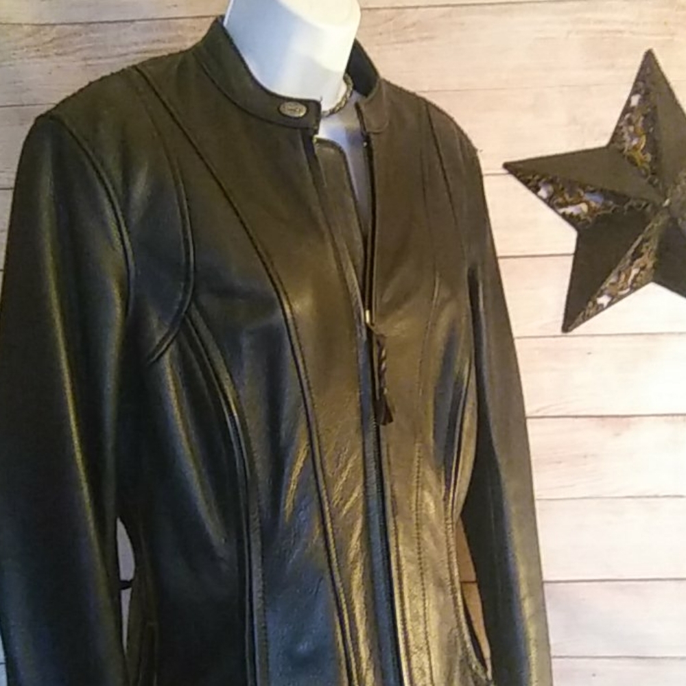 SOLD-Harley Davidson Leather Coat - Picture 2 of 15